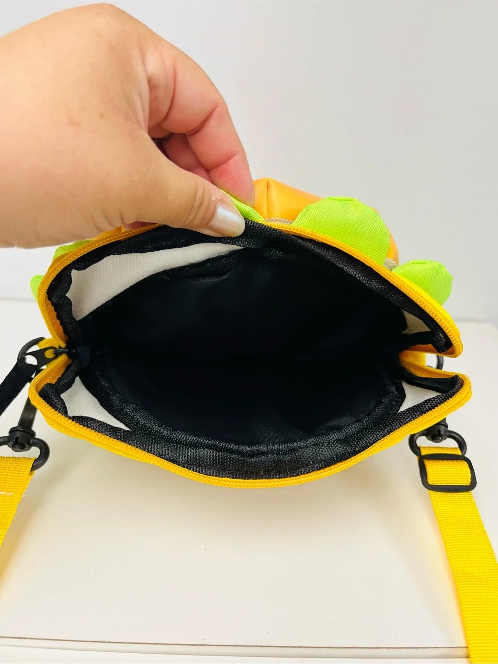 Bright Colored Cheeseburger Crossbody
